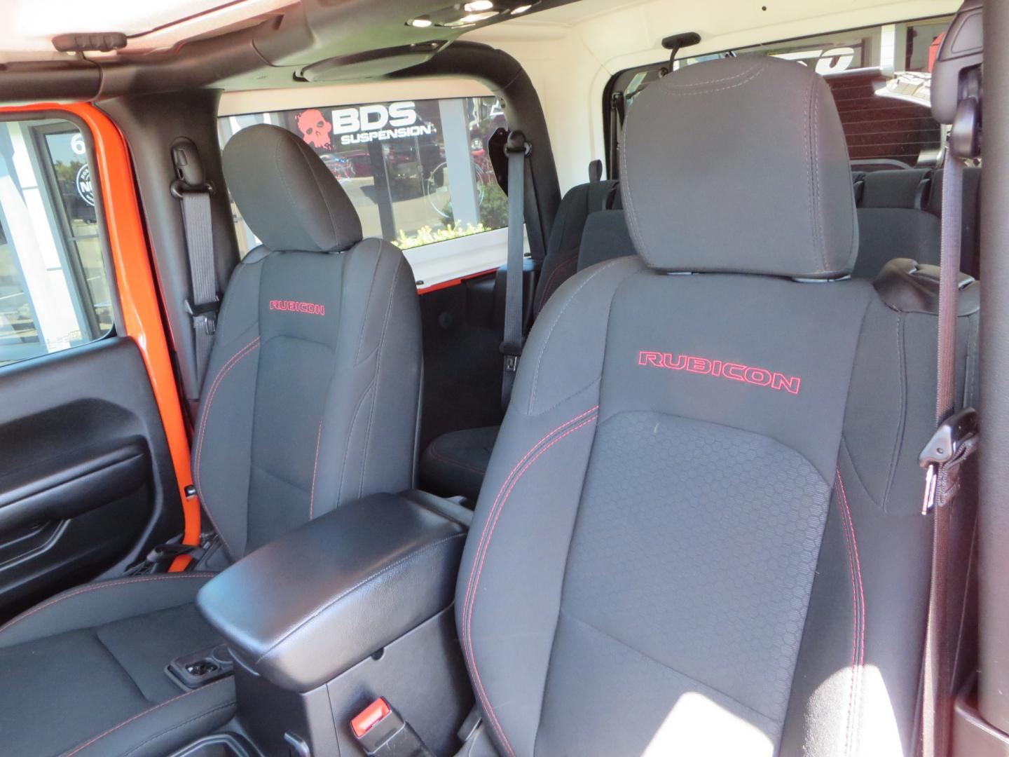 2020 ORANGE /black Jeep Wrangler Rubicon (1C4HJXCG3LW) with an 3.6L V6 DOHC 24V FFV engine, 6A transmission, located at 2630 Grass Valley Highway, Auburn, CA, 95603, (530) 508-5100, 38.937893, -121.095482 - Teraflex suspension, Fox Shocks, Mopar simulated beadlock wheels, 37" BFG KO2 tires, Running boards, Oracle tail lights, window tint, Weathertech floor liners, and a Redline subwoofer. - Photo#18