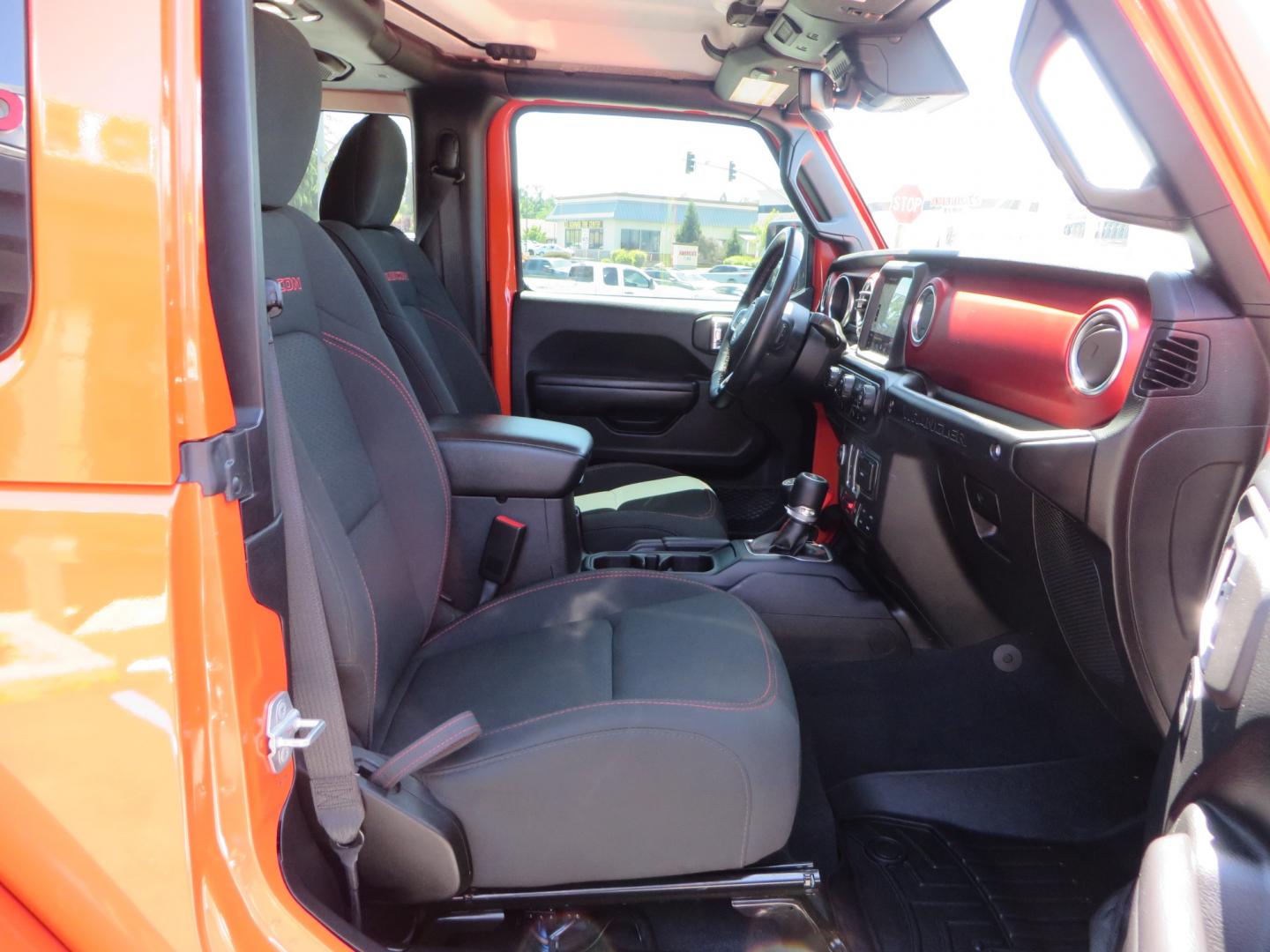 2020 ORANGE /black Jeep Wrangler Rubicon (1C4HJXCG3LW) with an 3.6L V6 DOHC 24V FFV engine, 6A transmission, located at 2630 Grass Valley Highway, Auburn, CA, 95603, (530) 508-5100, 38.937893, -121.095482 - Teraflex suspension, Fox Shocks, Mopar simulated beadlock wheels, 37" BFG KO2 tires, Running boards, Oracle tail lights, window tint, Weathertech floor liners, and a Redline subwoofer. - Photo#37