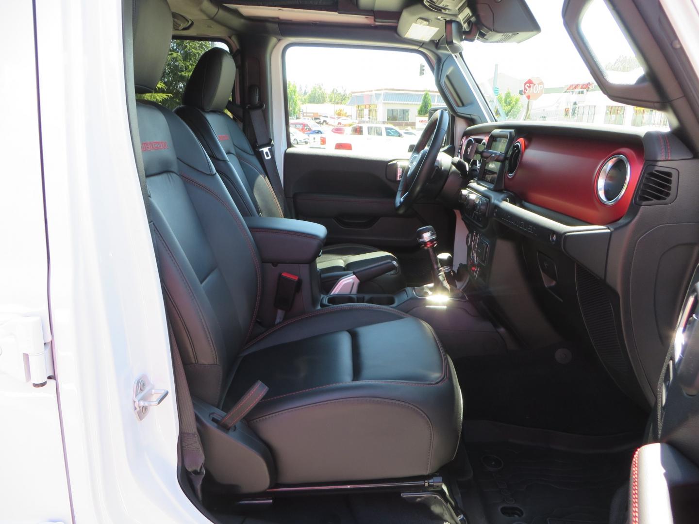 2021 White /BLACK Jeep Wrangler Unlimited Rubicon (1C4HJXFG1MW) with an 3.6L V6 DOHC 24V FFV engine, Manual 6 speed transmission, located at 2630 Grass Valley Highway, Auburn, CA, 95603, (530) 508-5100, 38.937893, -121.095482 - This manual transmission Rubicon is set up with a Mopar suspension systems, Fox shocks, 17" Method Race wheels, and 35" Falken Wildpeak AT3W tires. - Photo#47