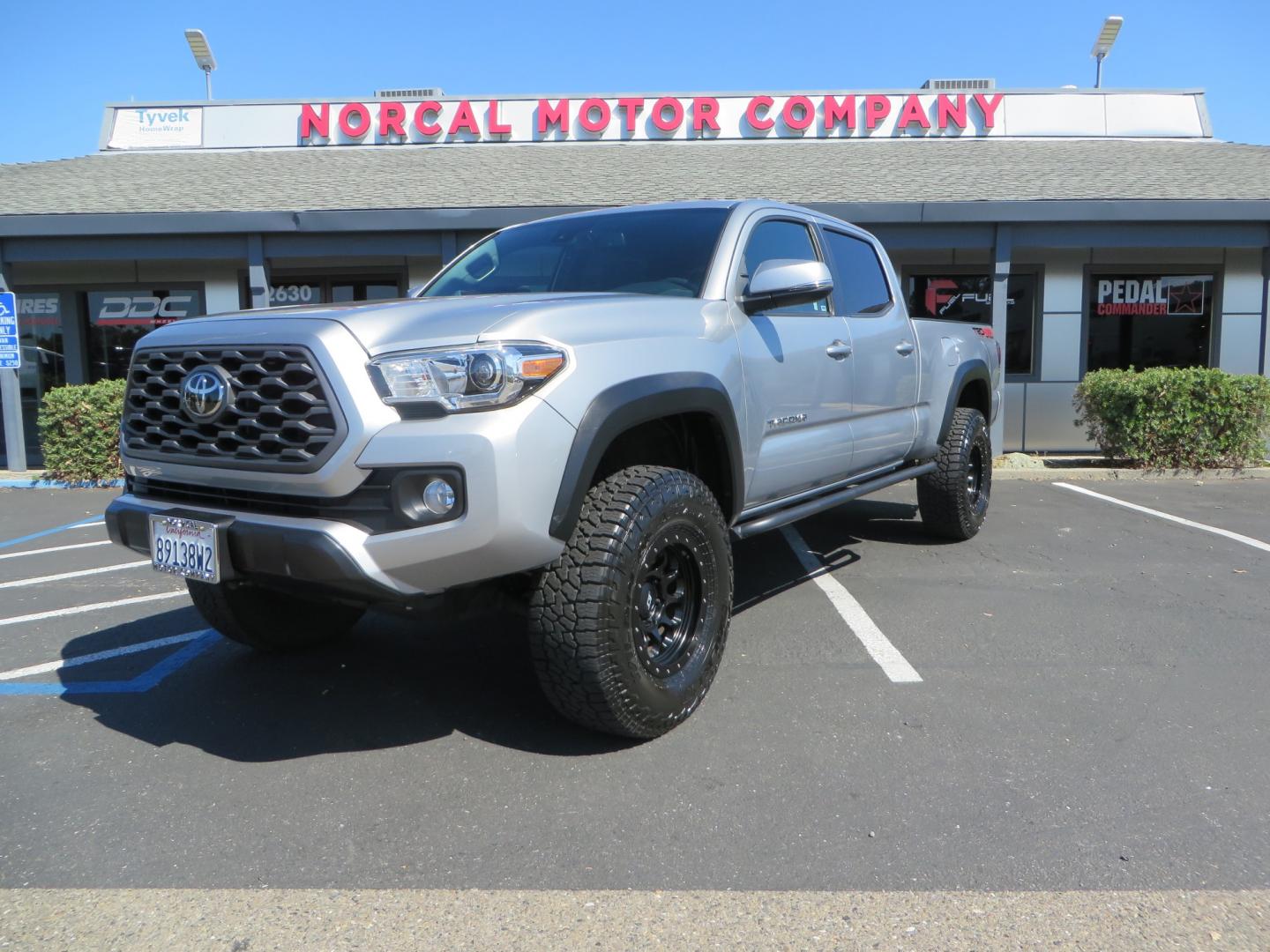 2020 /BLACK Toyota Tacoma TRD OFF-ROAD Double Cab Long Bed V6 6AT 4WD (3TMDZ5BN8LM) with an 3.5L V6 DOHC 24V engine, 6A transmission, located at 2630 Grass Valley Highway, Auburn, CA, 95603, (530) 508-5100, 38.937893, -121.095482 - Built Tacoma that you arent going to want to miss. This truck features a set of Bilstein 6112 front struts, Bilstein 5160 rear shocks, SPC upper control arms, SCS wheels, Falken Wildpeak AT3W tires, All Pro Offroad rear springs, and a set of rock sliders. - Photo#0