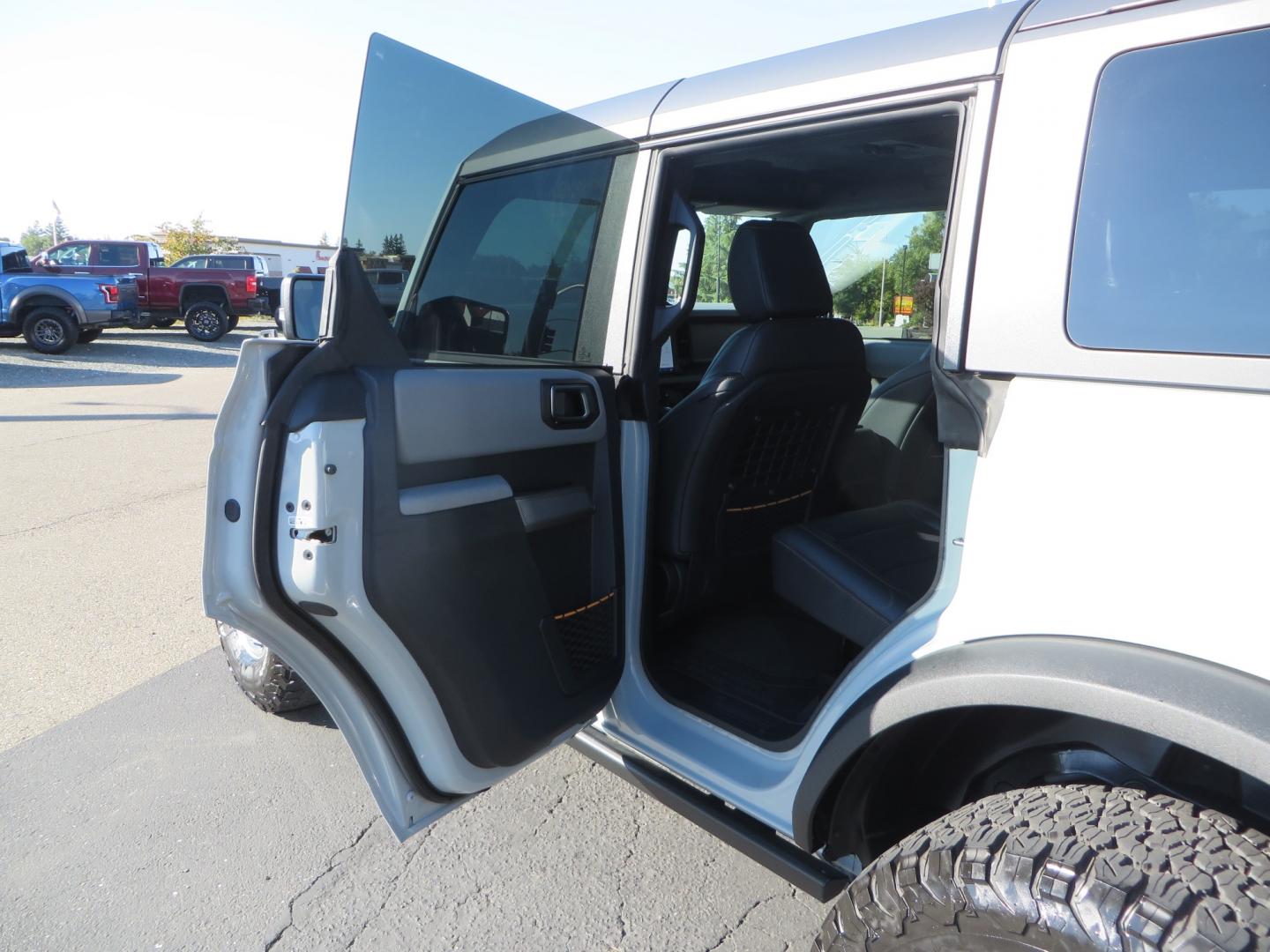 2023 Gray /BLACK Ford Bronco Badlands 4-Door w/Advanced (1FMEE5DP1PL) with an 2.7L V6 DOHC 24V engine, 7M transmission, located at 2630 Grass Valley Highway, Auburn, CA, 95603, (530) 508-5100, 38.937893, -121.095482 - Features a Zone offroad 1" level kit, 17" American Racing Baja wheels, 35" BFG KO2 tires, window tint, RC spare tire relocation & 3rd brake light extension. - Photo#31