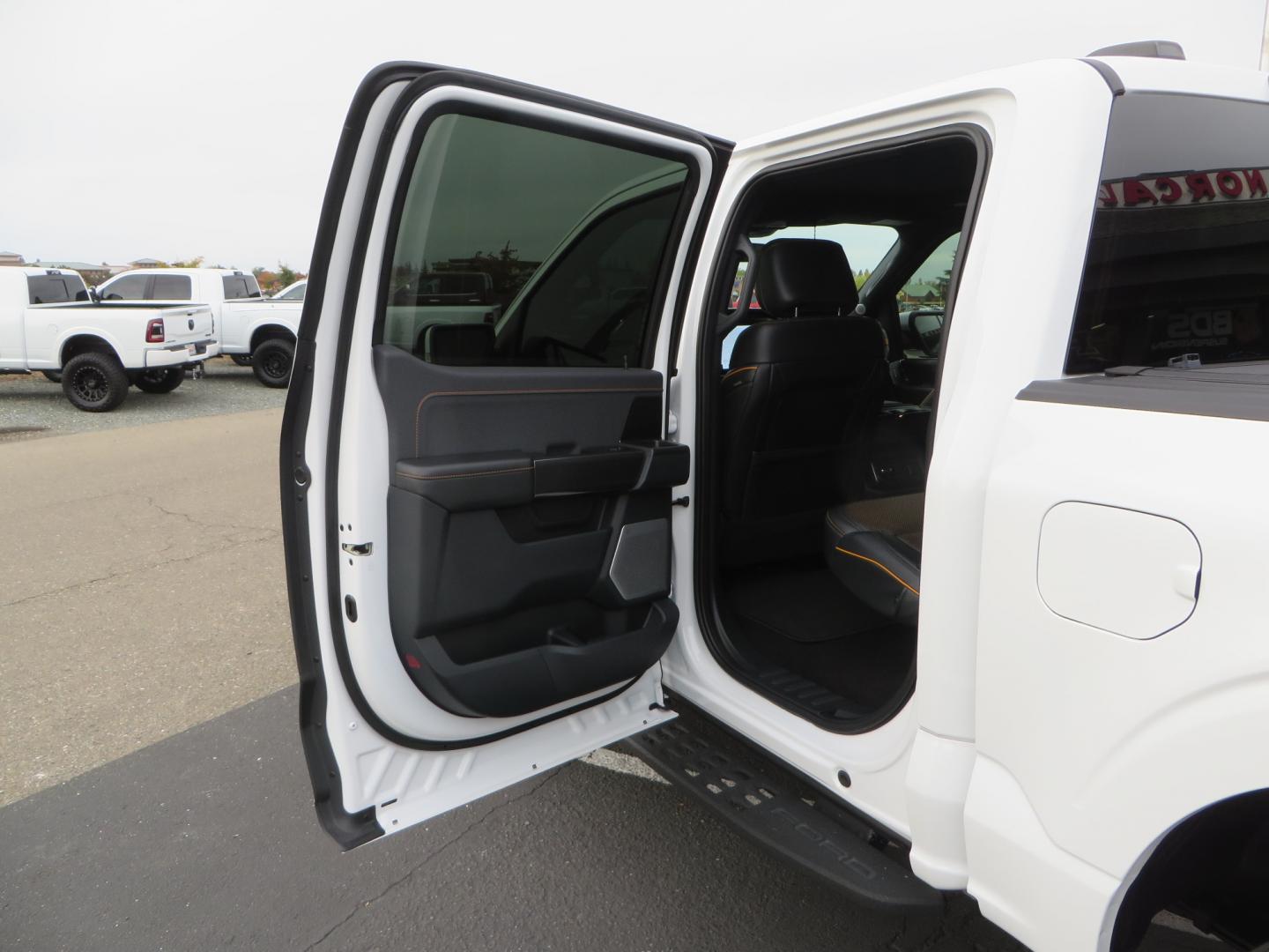 2022 White /black Ford F-150 Tremor SuperCrew 5.5-ft. Bed 4WD (1FTEW1E82NF) with an 3.5L V6 TURBO engine, 10 speed transmission, located at 2630 Grass Valley Highway, Auburn, CA, 95603, (530) 508-5100, 38.937893, -121.095482 - Tremor F150 Featuring an Icon Vehicle Dynamics stage 4 suspension system, 17" Method NV doubl eblack wheels, Nitto Ridge Grappler tires, Bakflip MX4, window tint, and custom paint to eliminate the Tremor orange and blue Ford emblems. - Photo#48