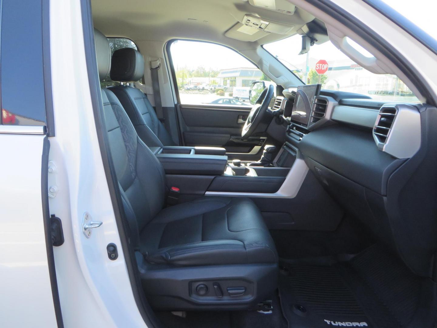 2022 White Toyota Tundra Limited CrewMax 2WD (5TFJA5AB0NX) with an 3.5L V6 DOHC 24V engine, 6A transmission, located at 2630 Grass Valley Highway, Auburn, CA, 95603, (530) 508-5100, 38.937893, -121.095482 - Tundra featuring a 2" leveling kit, 35" Nitto Ridge Grappler tires, 18" KMC IMS wheels, Retrax tonneau cover, and Yakima truck bed ladder rack. - Photo#50