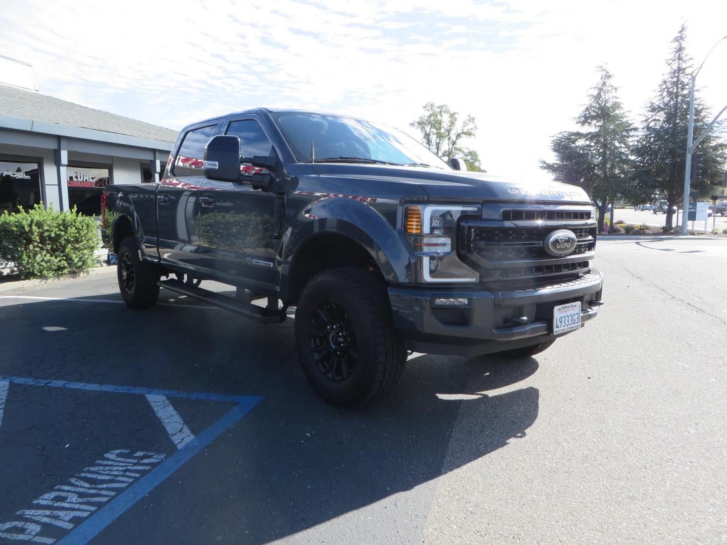 2021 Charcoal Ford F-250 SD Lariat Crew Cab 4WD (1FT7W2BTXME) with an 6.7L V8 OHV 16V DIESEL engine, 6A transmission, located at 2630 Grass Valley Highway, Auburn, CA, 95603, (530) 508-5100, 38.937893, -121.095482 - Photo#2