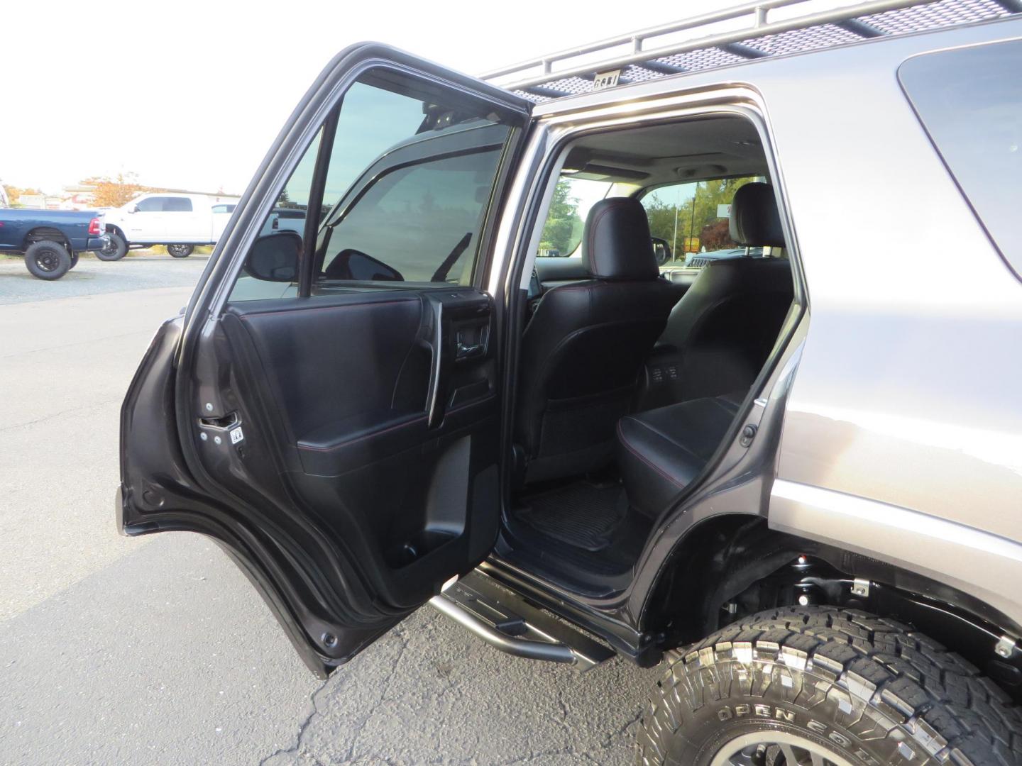 2019 CHARCOAL /BLACK Toyota 4Runner TRD Off-Road Premium 4WD (JTEBU5JR8K5) with an 4.0L V6 DOHC 24V engine, 5A transmission, located at 2630 Grass Valley Highway, Auburn, CA, 95603, (530) 508-5100, 38.937893, -121.095482 - Looking for a 4Runner to start your overlanding adventures? Check out this TRD Off-Road Premium Featuring Dobinson suspension, TRD wheels, Toyo AT tires, Gobi Roof Rack and ladder, Rock Sliders, Baja Designs A pillar lights, C4 Skid Plate, Bug Guards, AVS window vetn visors, ICS dash mount, CB, Spri - Photo#46