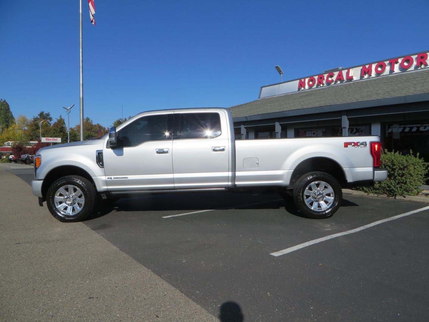 2019 SILVER /black Ford F-350 SD Platinum Crew Cab 4WD Long Bed (1FT8W3BT7KE) with an 6.7L V8 OHV 16V DIESEL engine, 6A transmission, located at 2630 Grass Valley Highway, Auburn, CA, 95603, (530) 508-5100, 38.937893, -121.095482 - Lond Bed Superduty with factory 5th wheel prep ready to tow and Rigid industries back up lights. - Photo#7