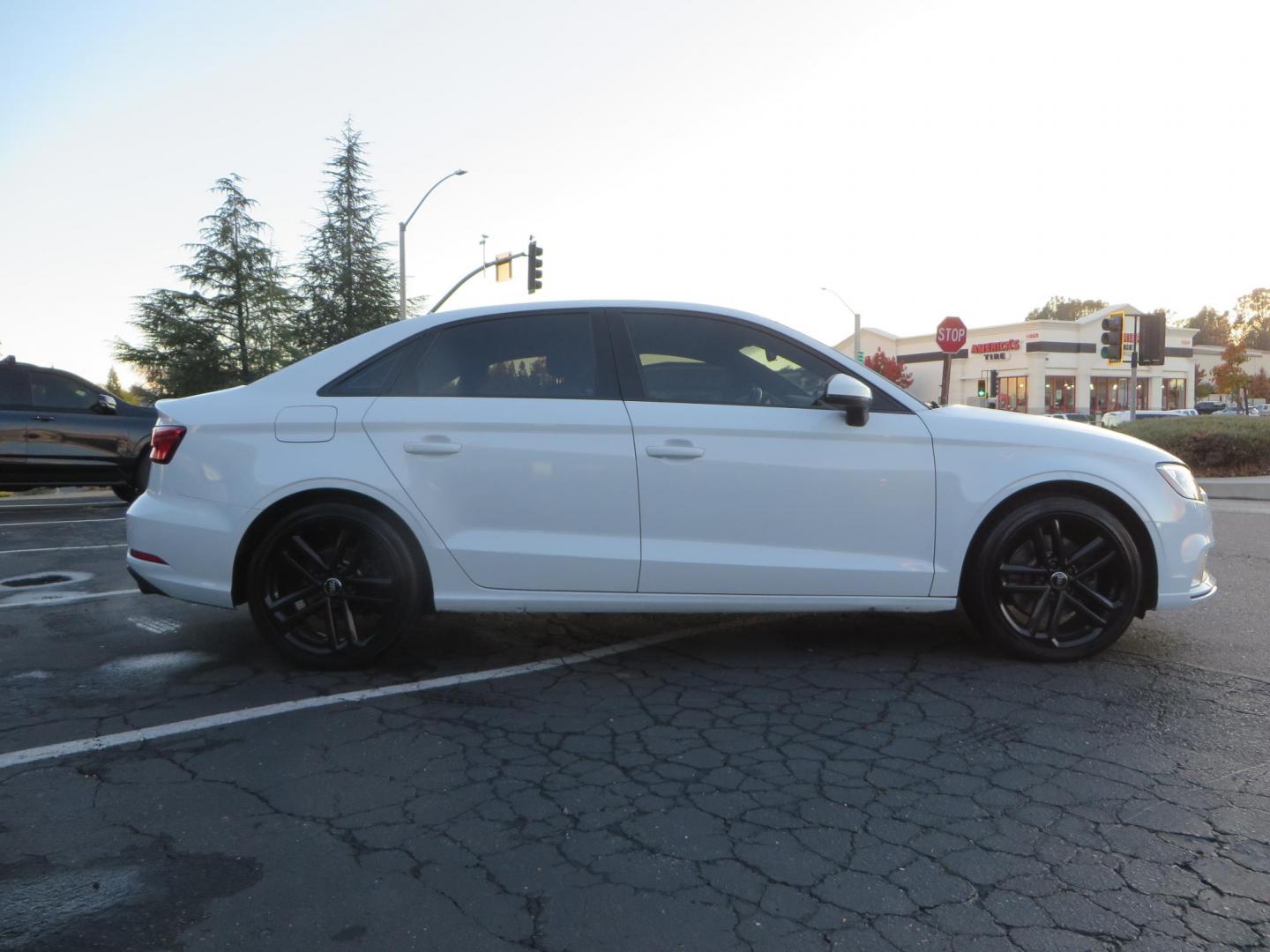 2018 White /Gray Audi A3 2.0 TFSI Premium (WAUB8GFF1J1) with an 2.0L L4 DOHC 16V engine, 6A transmission, located at 2630 Grass Valley Highway, Auburn, CA, 95603, (530) 508-5100, 38.937893, -121.095482 - Photo#3