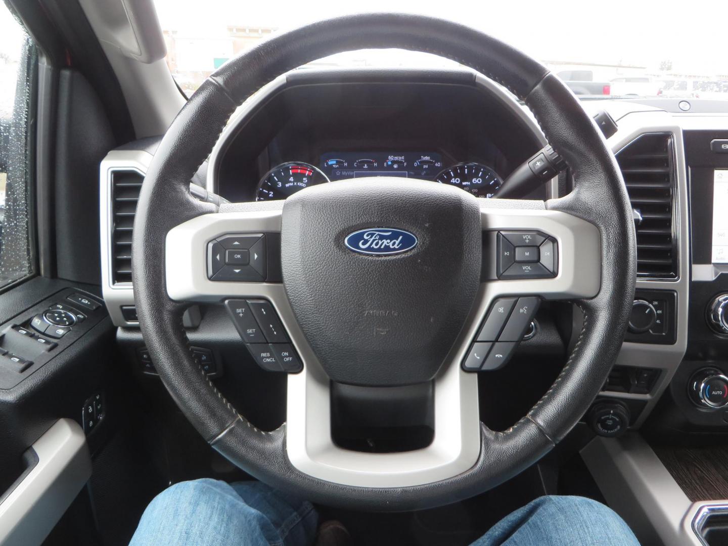 2020 Maroon /black Ford F-250 SD Lariat Crew Cab 4WD (1FT8W2BT1LE) with an 6.7L V8 OHV 16V DIESEL engine, 6A transmission, located at 2630 Grass Valley Highway, Auburn, CA, 95603, (530) 508-5100, 38.937893, -121.095482 - Features - 18" Method MR315 wheels, and 35" Nitto Ridge Grappler tires. - Photo#39