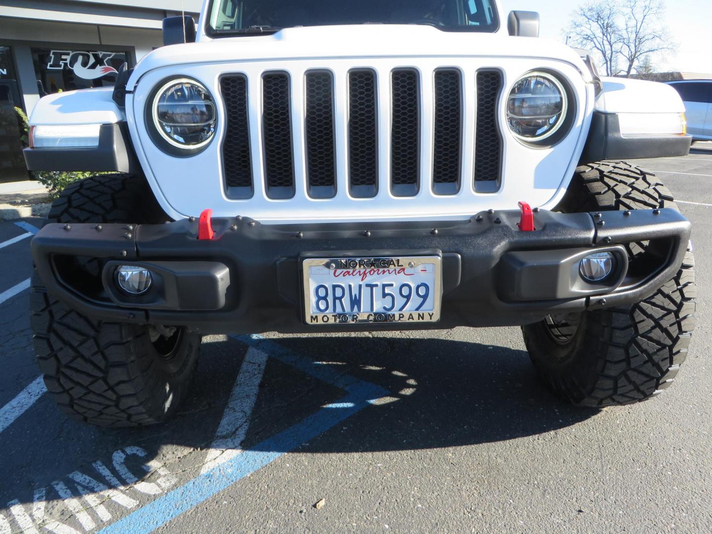 2020 White /Black Jeep Wrangler Unlimited Rubicon (1C4HJXFN2LW) with an 2.0L L4 DOHC 16V TURBO engine, 6A transmission, located at 2630 Grass Valley Highway, Auburn, CA, 95603, (530) 508-5100, 38.937893, -121.095482 - Featuring a Zone offroad suspension system, Fox shocks, 17" Method NV wheels, 37" Nitto Ridge Grappler tires, and a Teraflex HD tire carrier. - Photo#12