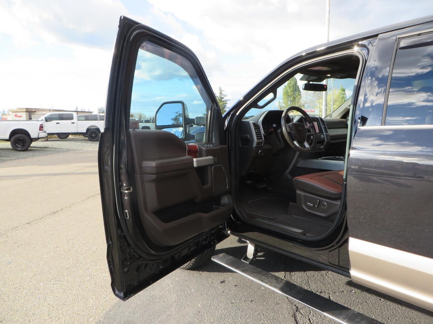 2020 BLACK /BROWN Ford F-350 SD King Ranch Crew Cab Long Bed 4WD (1FT8W3BT7LE) with an 6.7L V8 OHV 16V DIESEL engine, 6A transmission, located at 2630 Grass Valley Highway, Auburn, CA, 95603, (530) 508-5100, 38.937893, -121.095482 - Features a Decked Truck Bed storage system, Better Build toolbox, Bolt cable locks, Bug Defelector, and Weathertech side window deflectors. - Photo#20