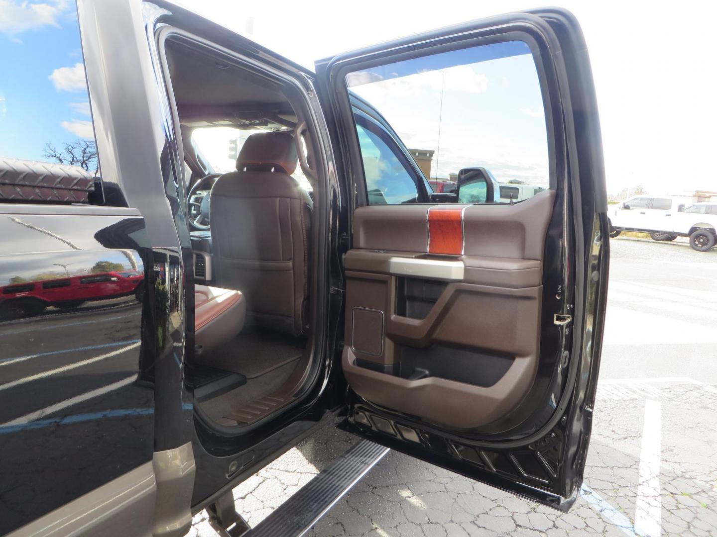 2020 BLACK /BROWN Ford F-350 SD King Ranch Crew Cab Long Bed 4WD (1FT8W3BT7LE) with an 6.7L V8 OHV 16V DIESEL engine, 6A transmission, located at 2630 Grass Valley Highway, Auburn, CA, 95603, (530) 508-5100, 38.937893, -121.095482 - Features a Decked Truck Bed storage system, Better Build toolbox, Bolt cable locks, Bug Defelector, and Weathertech side window deflectors. - Photo#63