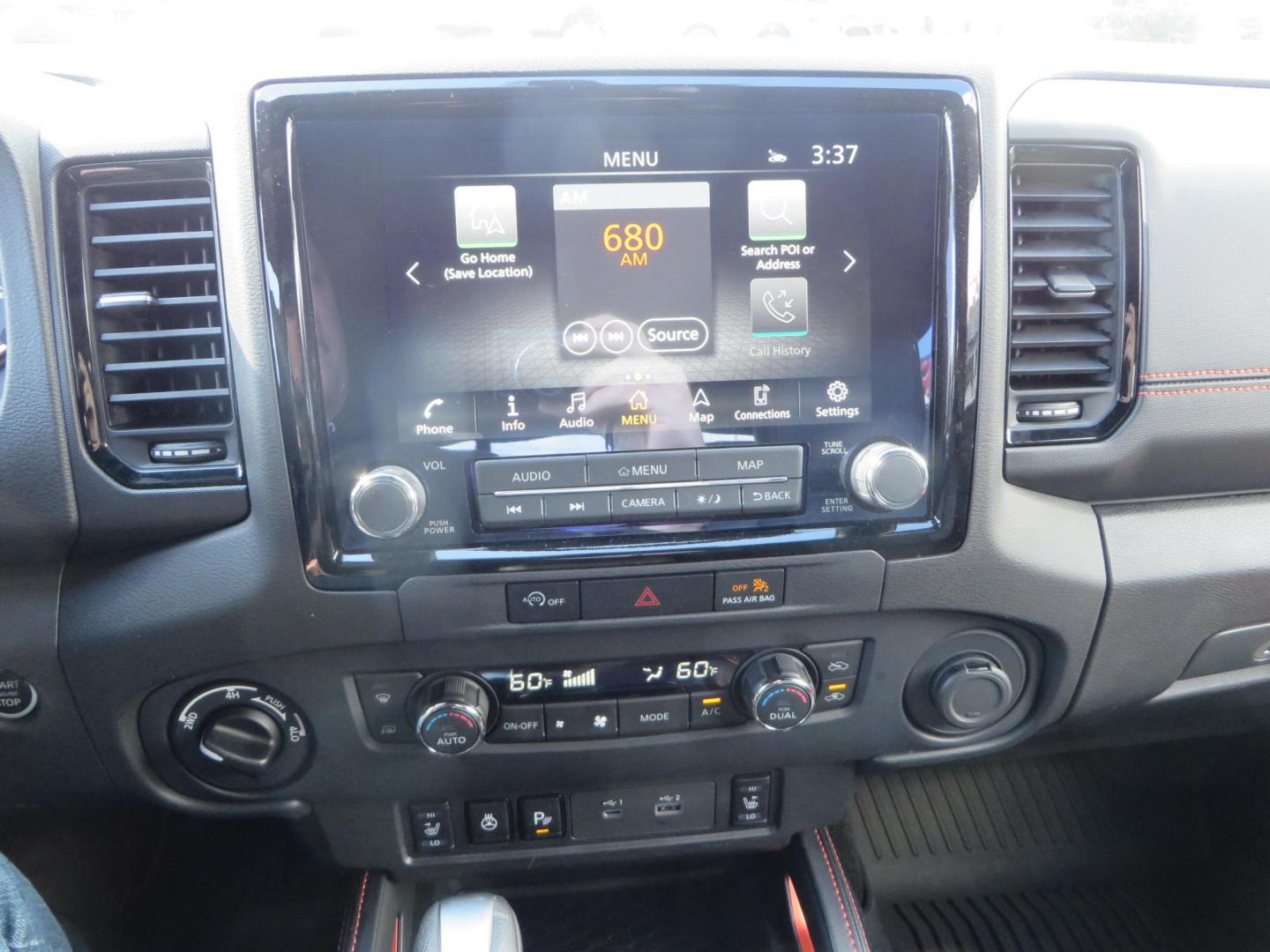 2023 CHARCOAL /Black Nissan Frontier PRO-4X Crew Cab 4WD (1N6ED1EK3PN) with an 3.8L V6 DOHC 24V engine, 9A transmission, located at 2630 Grass Valley Highway, Auburn, CA, 95603, (530) 508-5100, 38.937893, -121.095482 - Frontier PRO-4X like new. - Photo#28